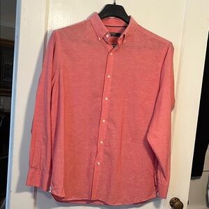 Daniel Cremieux Coral linen blend long sleeve Button-Down Shirt X-Large